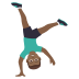 🤸🏾‍♂️ man cartwheeling: medium-dark skin tone display on JoyPixels